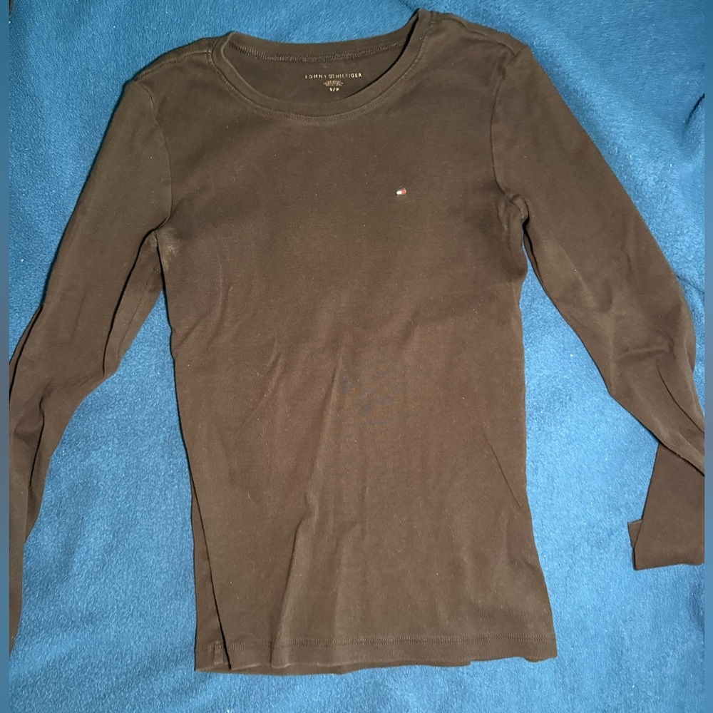 Tommy Hilfiger Dark Brown Crew Neck Shirt